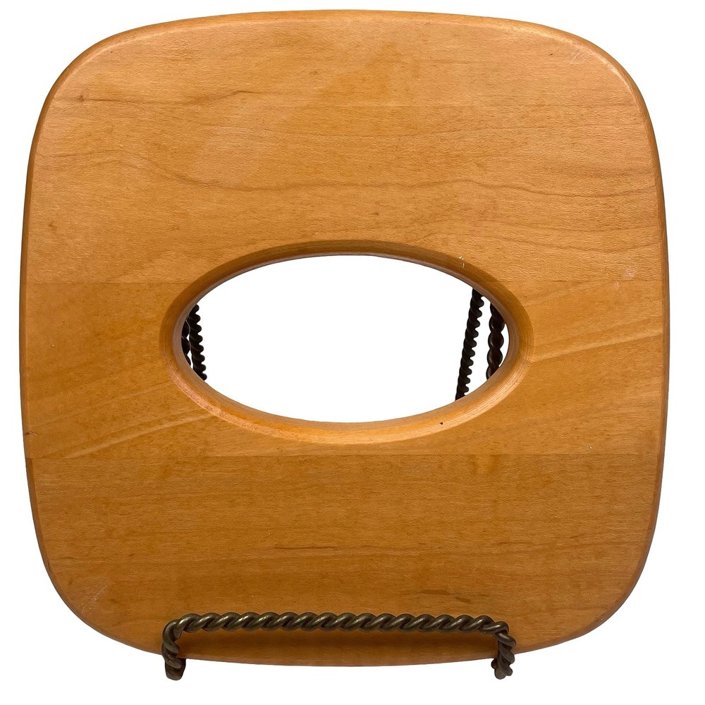 Vintage Longaberger Woodcrafts Tissue Box Basket Lid Maple Wood Square Oval